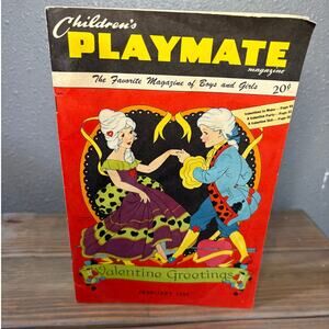 Children's Playmate a favorite magazine Valentine's Greetings Feb 1953